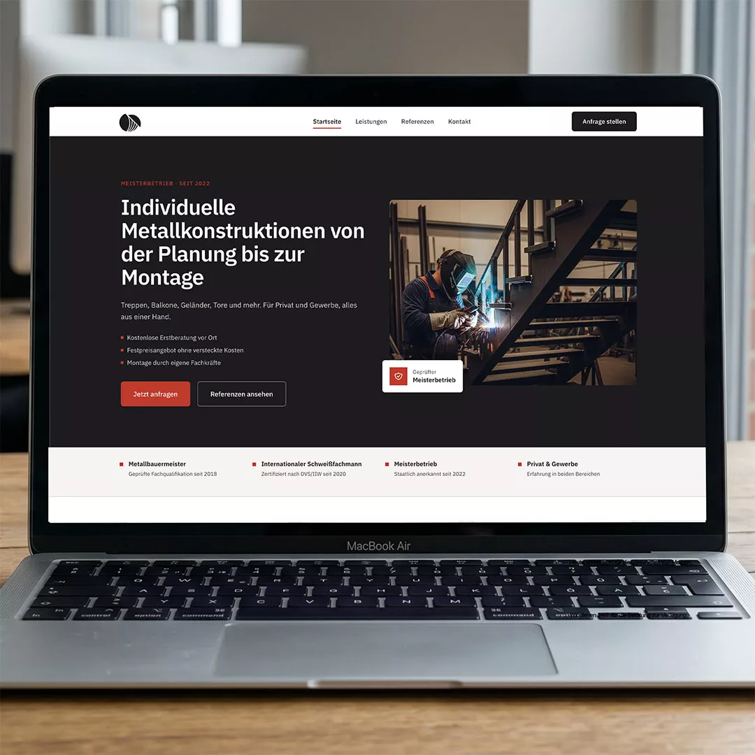 Website für Metallbaubetrieb